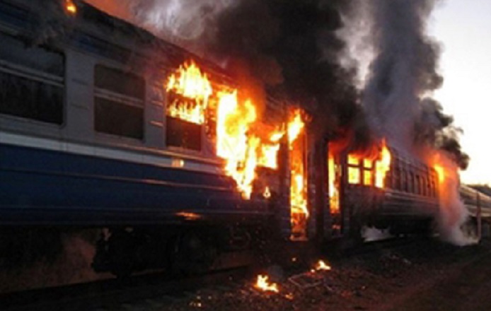 Freight train blown up in Turkey 